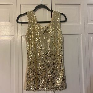 DIDO gold sequins tank top